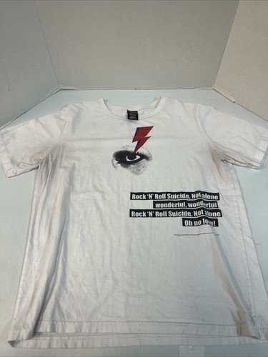 Number Nine David Bowie Rock 'N' Roll Suicide Tee Whiye Size