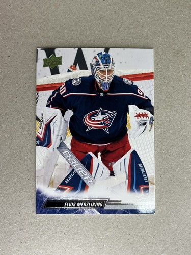 UPPER DECK NHLカード ENGRAINED ELVIS MERZLIKINS BLUE JACKETS 214/249 #RSS-EM 送料無料 中古 IT1 2022-23 Upper Deck Elvis Merzlikins #53 Columbus Blue