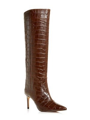

Женские коричневые кожаные ботинки KURT GEIGER с крокодиловым принтом Bickley Toe Stiletto, Коричневый, 5366730419