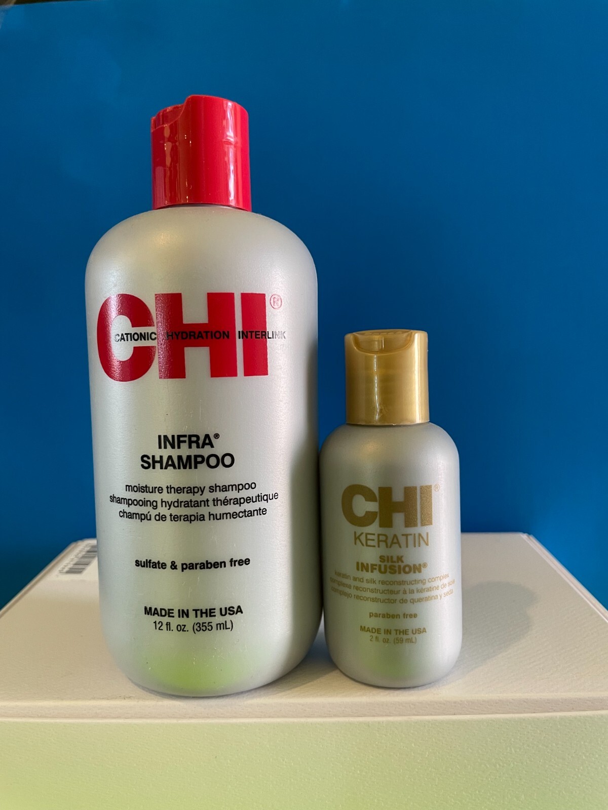 Chi Infra Shampoo & Keratin Silk Infusion   Sealed & Authentic 12oz & 2oz