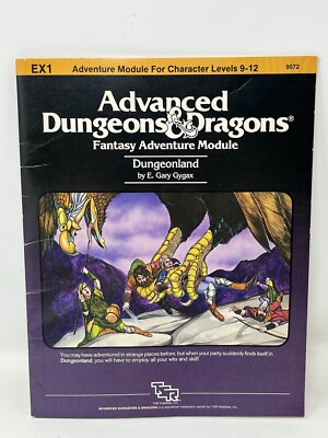 1983 DUNGEONS & DRAGONS DUNGEONLAND ADVENTURE MODULE TSR EX1 9072 1st ED.