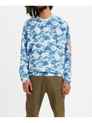 

Мужской синий пуловер с круглым вырезом LEVIS, размер