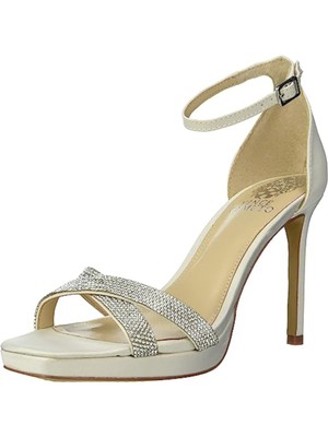 

VINCE CAMUTO Женские босоножки на каблуке Kalvira Stiletto цвета слоновой кости с перекрестными кристаллами, Цвет слоновой кости, VC-KALVIRA2