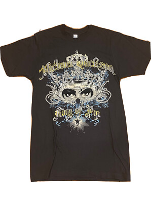 MICHAEL JACKSON  King Of Pop  2009 T Shirt Small  Tultex Fine Jersey 100% Cotton