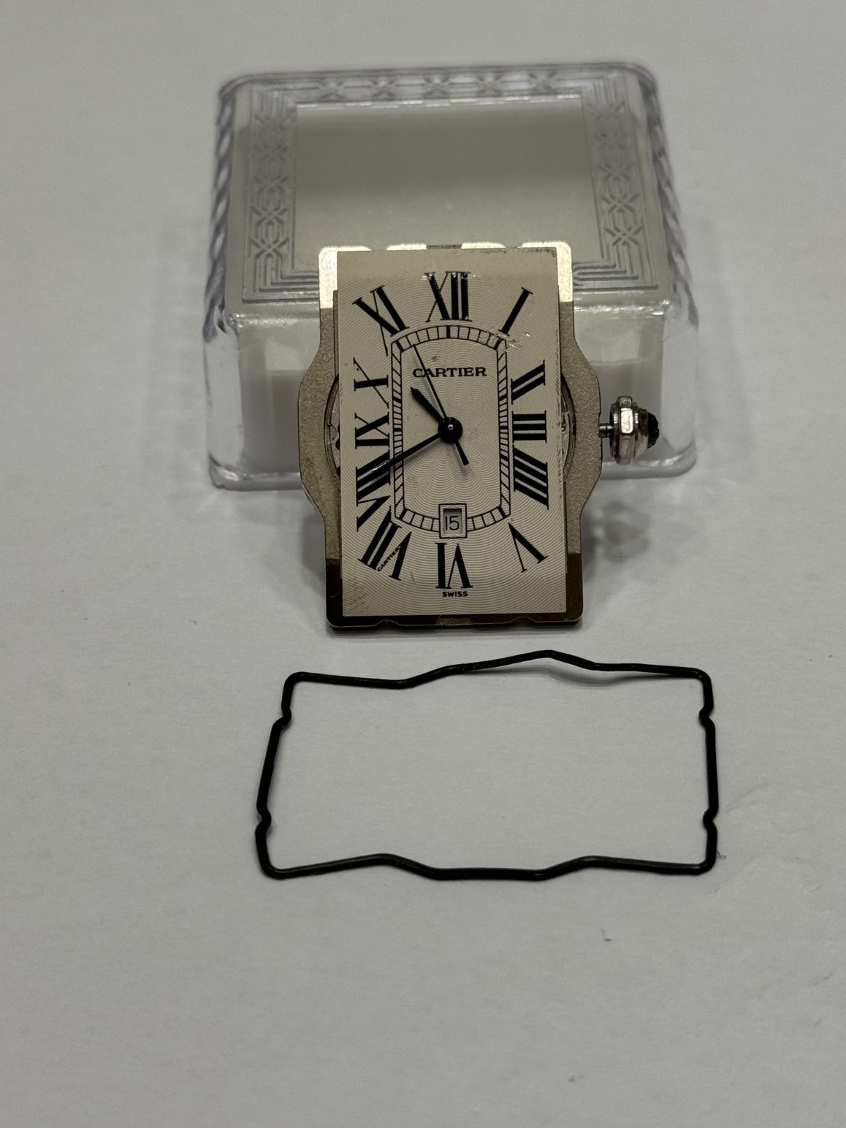 Cartier シルバー 置時計 Cartier Movement & Dial Automatic Cal.120 Eta 2000-1 Swiss Made