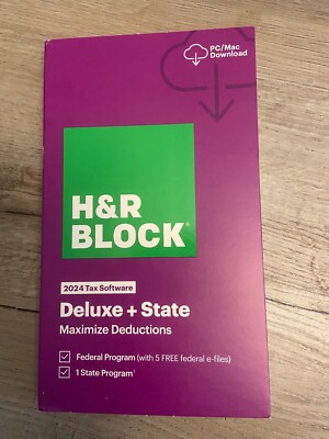 H&R Block Tax Software Deluxe + State 2024 PC / Mac / Instant Download