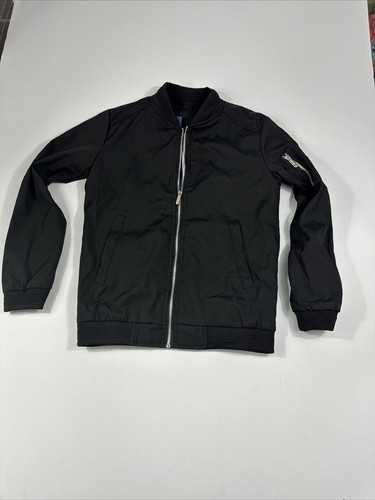Men Casual Bomber Jacket Zip Front Lightweight Bomber Jacket