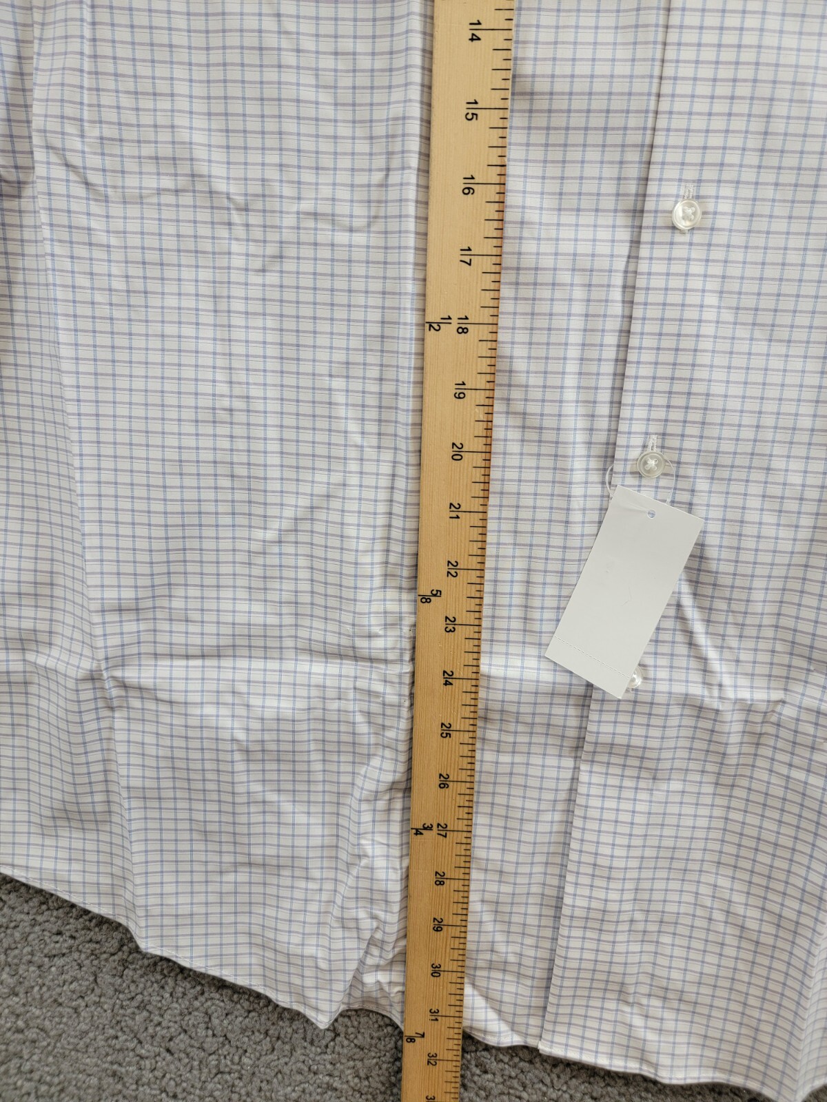 Calvin Klein Steel + Regular Fit Stretch Dress Shirt Men's 17.5 32-33 Blue Multi - Picture 7 of 17
