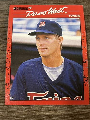 ERROR NO DOT 1990 DONRUSS BASEBALL CARD #387 DAVID WEST