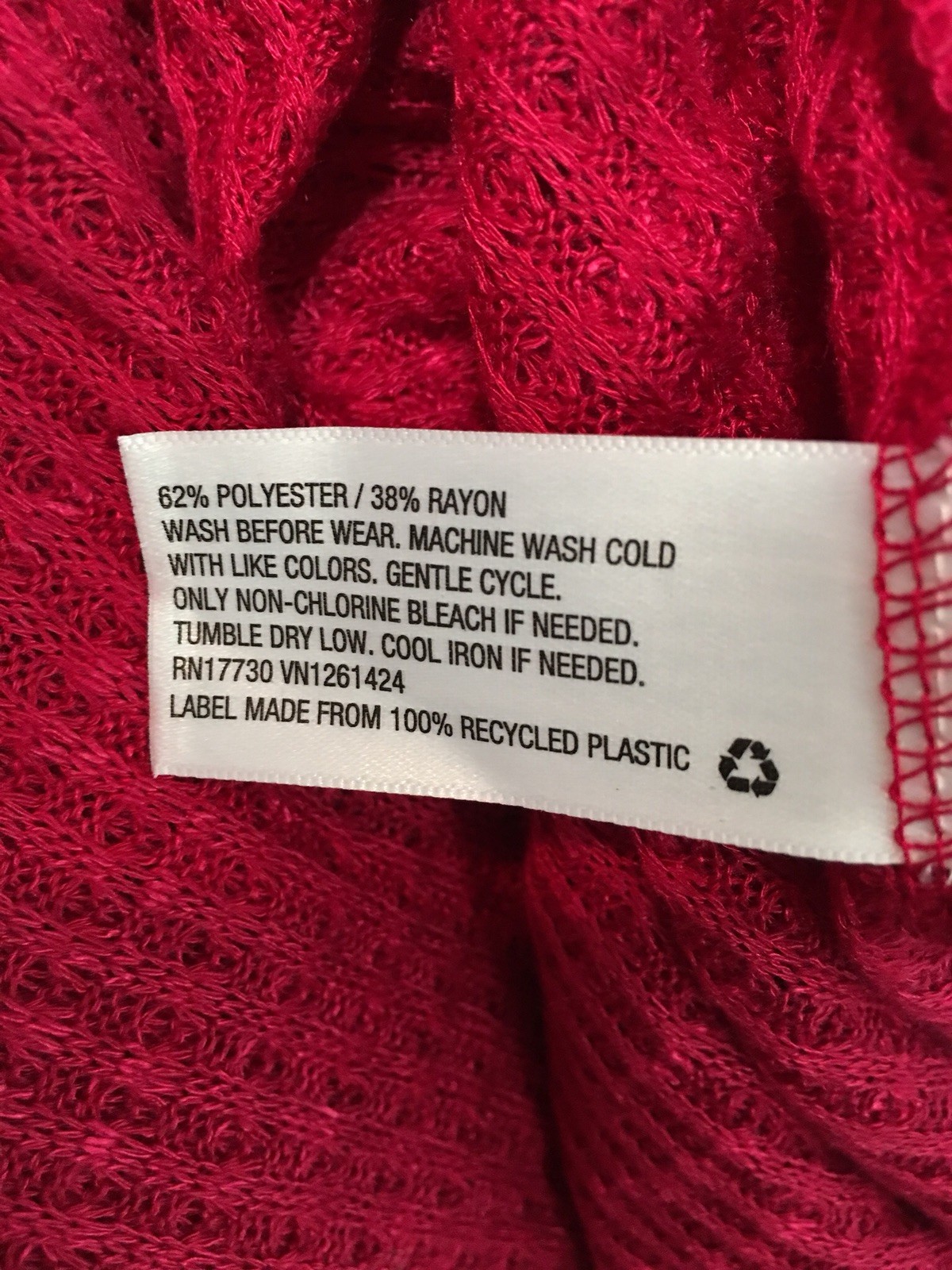 Girls Red Cardigan Sweater Long Sleeves Pockets