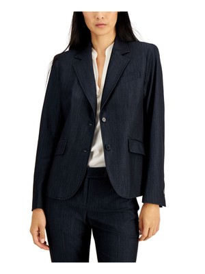 Женская темно-синяя куртка ANNE KLEIN Wear To Work Blazer 2