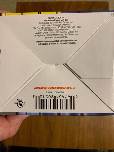 Marineland Maxi-Jet Pro 600 Multi-Use Water Pump & Powerhead 160/750GPH