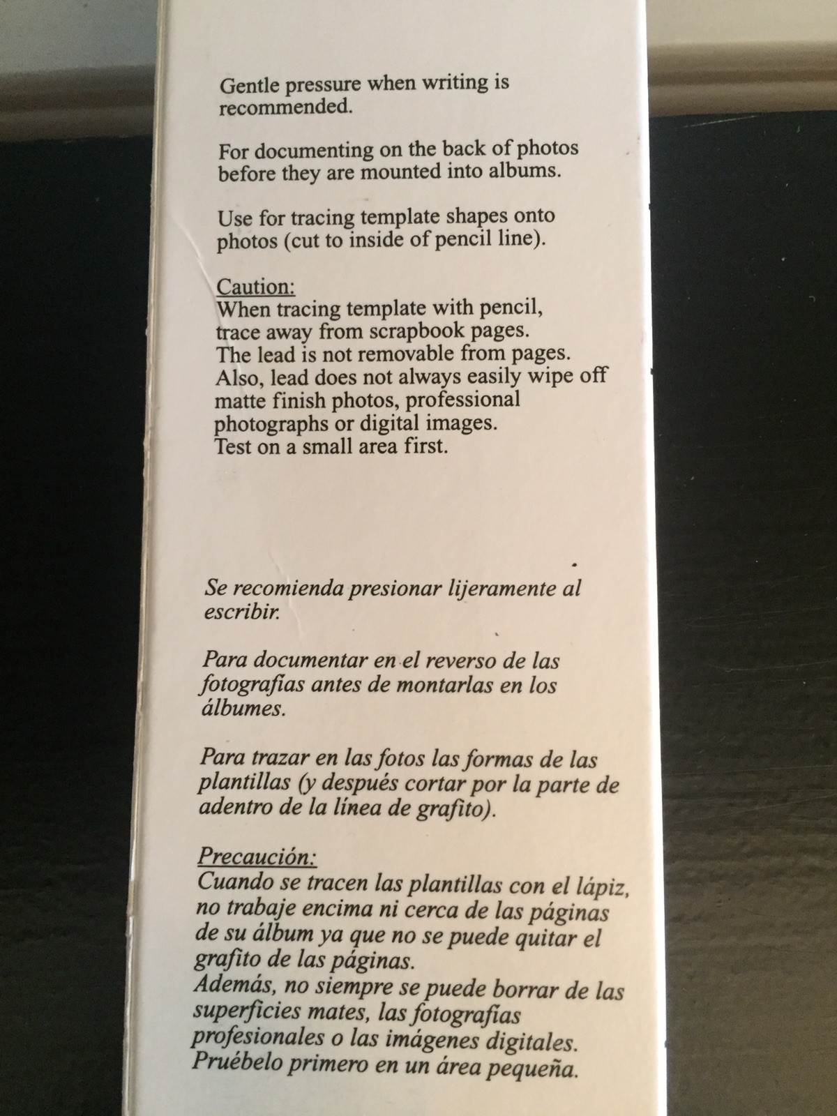 5 New Creative Memories Photo labeling Pencil Scrapbook Double Sided Black White