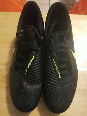 Nike Phantom Venom Soccer Cleats Black Volt AO0577-007 size 8