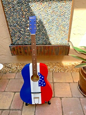 MID-CENTURY kid/'s vintage STEEL guitar Sears Big Toy Box sounds awesome!