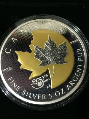 2013 Canada 5 oz Coin $50 25th Anniversary of the Silver Maple Leaf
