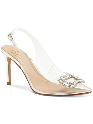 

INC Womens Clear Rhinestone Kenina Pointed Toe Stiletto Slingback 6,5 м, Ясный, 10009144800
