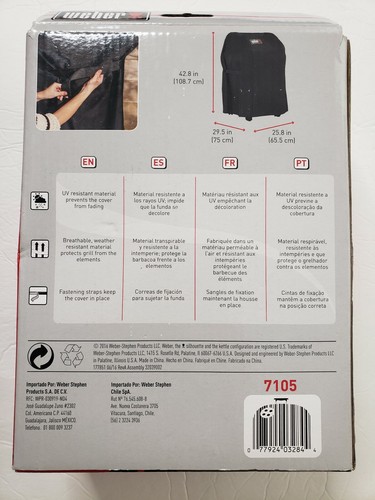 Weber 7105 Grill Cover With Black Storage Bag Spirit 210 Series Gas Grills B3