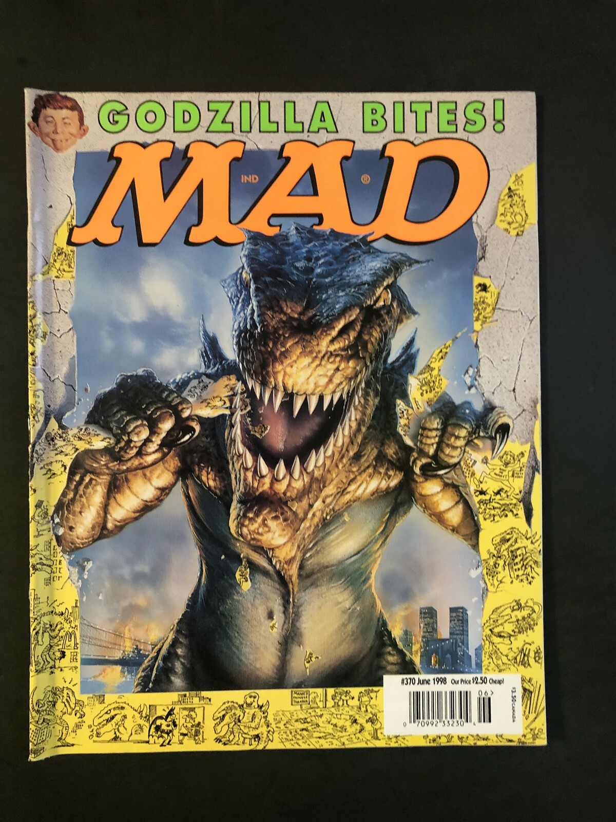 Mad Magazine June 1998 No 370 Godzilla | eBay