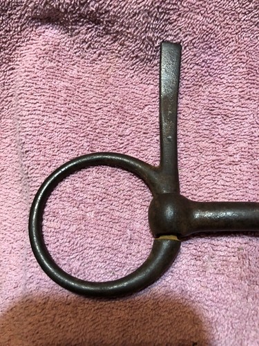 Antique Vintage Horse Bit Iron Primitive Western Decor Solid Cheek Bit Vintage
