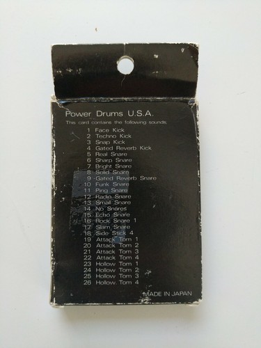 Roland SN-R8-09 Power Drums U.S.A. Card Sound Library Sound Data ROM For R-8