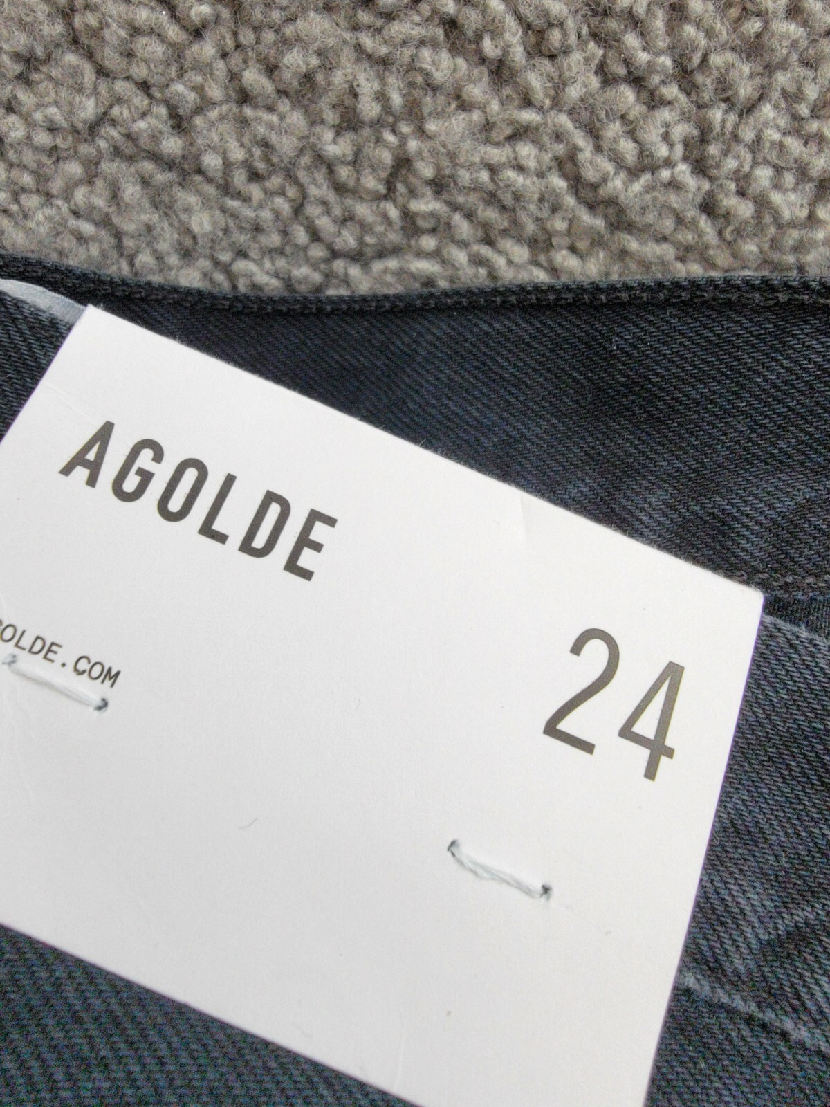 AGOLDE Ellis High Rise Wide Leg Jeans Women's 24 Crushed Button Zip Closure - Picture 17 of 18