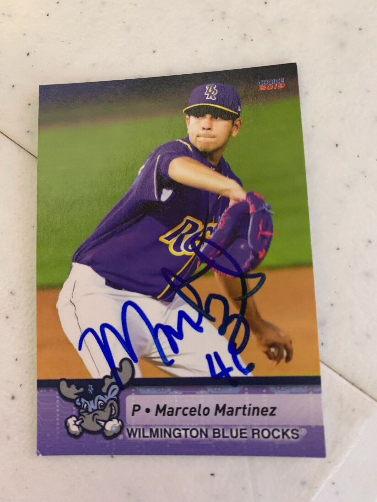 Marcelo Martinez Signed Card 2019 Wilmington Blue Rocks Team Marcelo Martinez Signed Card 2019 Wilmington Blue Rocks Team
