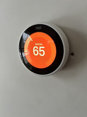 Google Nest 3rd Gen Learning Thermostat A0013 White,  CIB Complete