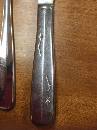 Imperial Stainless Star Time 7 oval soup spoons 1 dinner knife