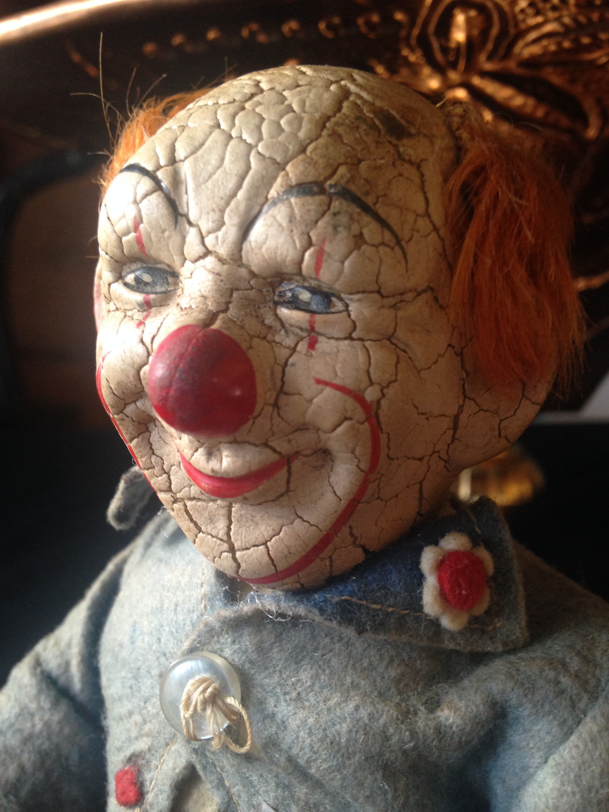 Antique Schuco Tin Wind-up Clown Toy Germany!