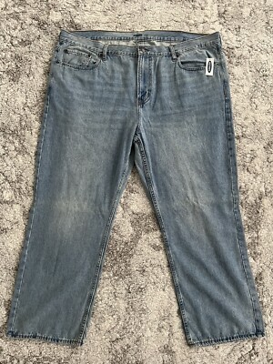 Old Navy Jeans Mens 48x32 Blue Relaxed Straight Loose Fit Medium Wash Denim NWT