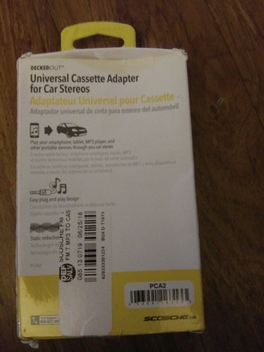 Scosche PCA2 Universal Cassette Adapter for Car Stereos 4FT Cable