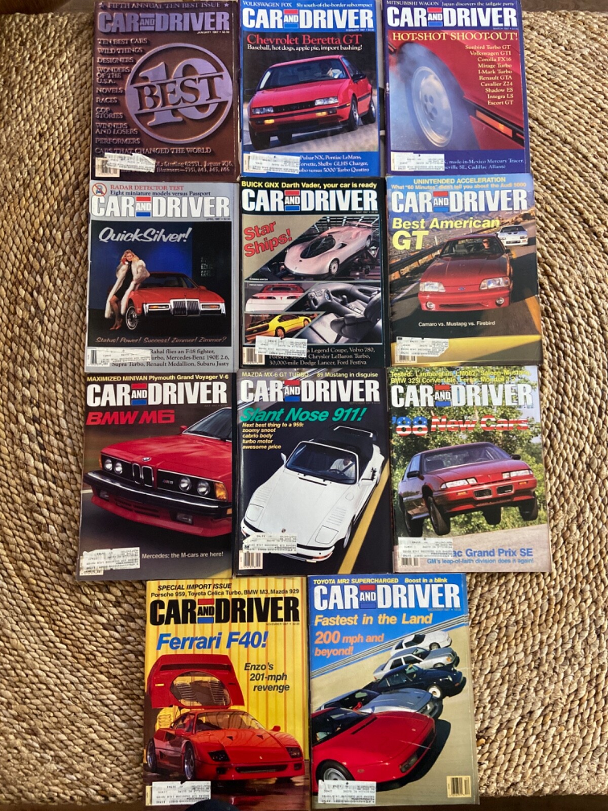 AMERICAN VINTAGE CAR magazine5冊 1987 Car and Driver Magazines | eBay