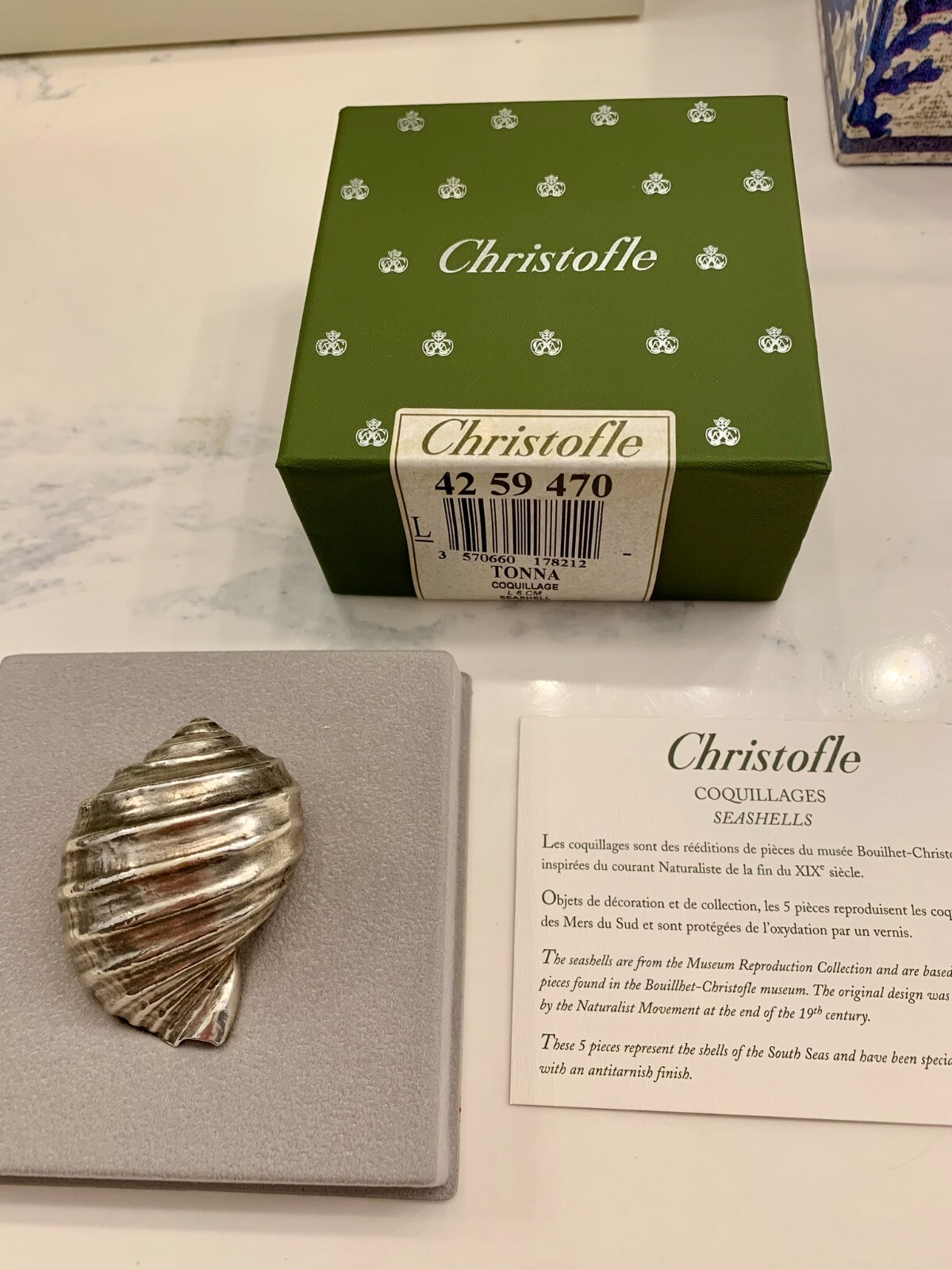 未使用　Christofle Coquillages COQUILLAGES - 5 Continents Editions 置物
