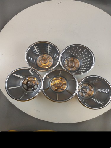 VTG SaladMaster Tripod Shredder Grinder Food Processor W/ 5 Cones & Finger Guard