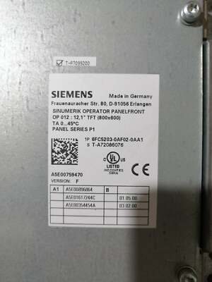 New | SIEMENS | 6FC5203-0AF02-0AA1 | Siemens 6FC5203-0AF02-0AA1 SINUMRIK HMI dis