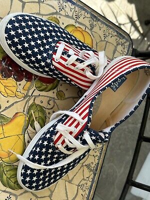 KEDS Original American Flag USA Canvas Patriotic Sneakers Shoes Sz10 Patriotic