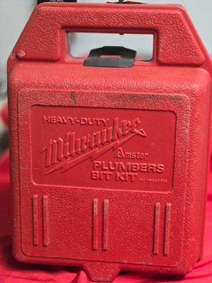 Milwaukee Amstar Heavy Duty Self Feed Plumber Bit Kit 49-22-0065 w/ Storage Case