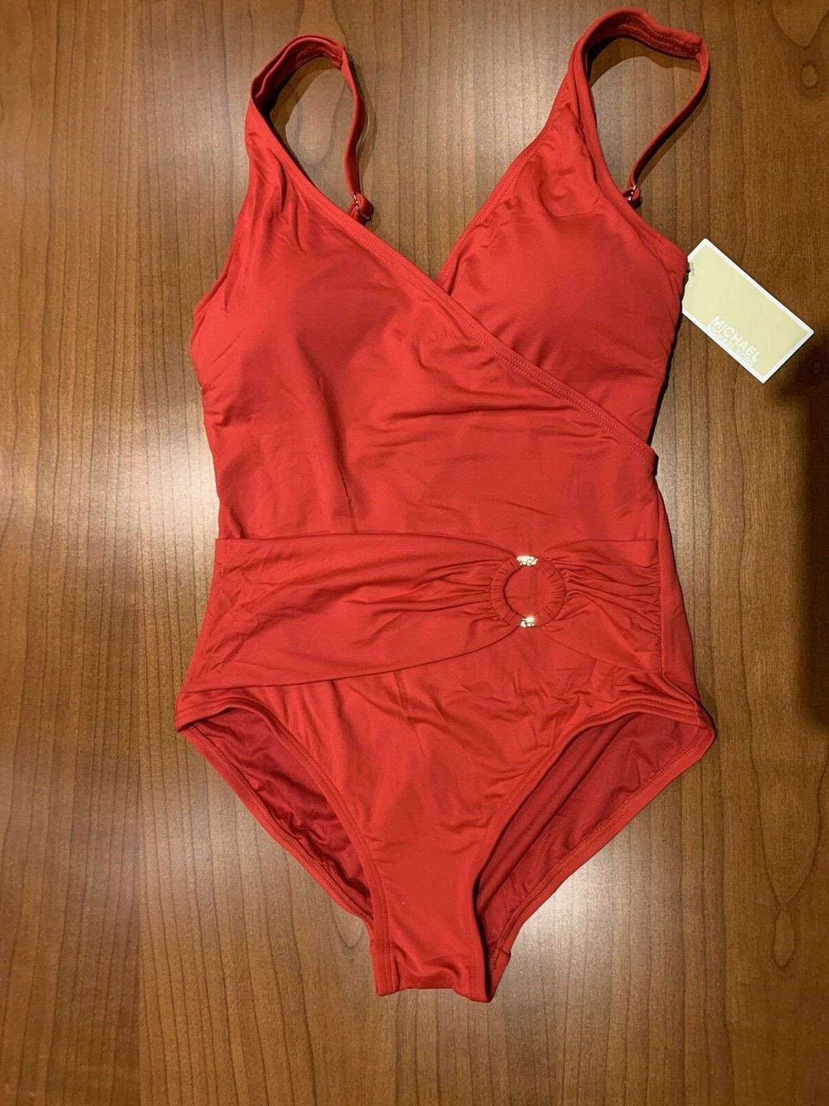 MICHAELKORS 水着 MICHAEL Michael Kors Zip Front One Piece Swimsuit - Laser