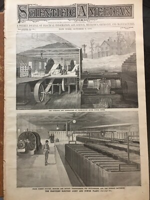 Hartford Electric Power Plant 1897 Farmington River Dam Connecticut