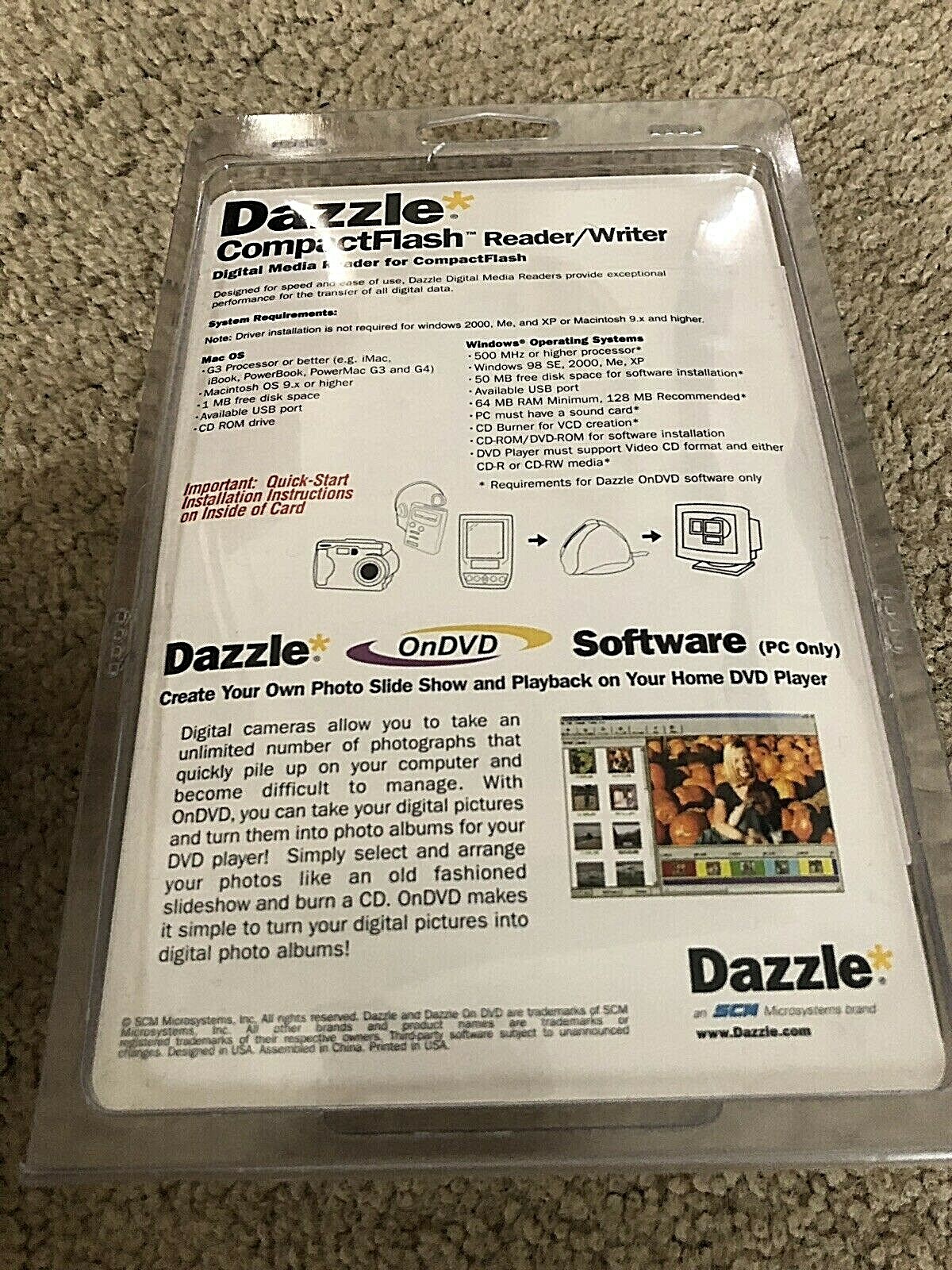 Dazzle DM-8000 CompactFlash Reader/Writer - New In Packaging
