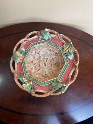 Fitz Floyd Classics Christmas Lodge Small Bowl No Box 9''