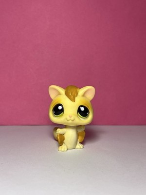 🌸Littlest Pet Shop Authentic # 990 Yellow Brown Sugar Glider Green Eyes 🌸