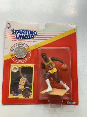 Magic Johnson 1991 Kenner Starting Lineup NM-MT Card w/ Collector Coin Lakers