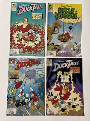 Walt Disney Uncle Scrooge Ducktales Lot Of 4 Comics