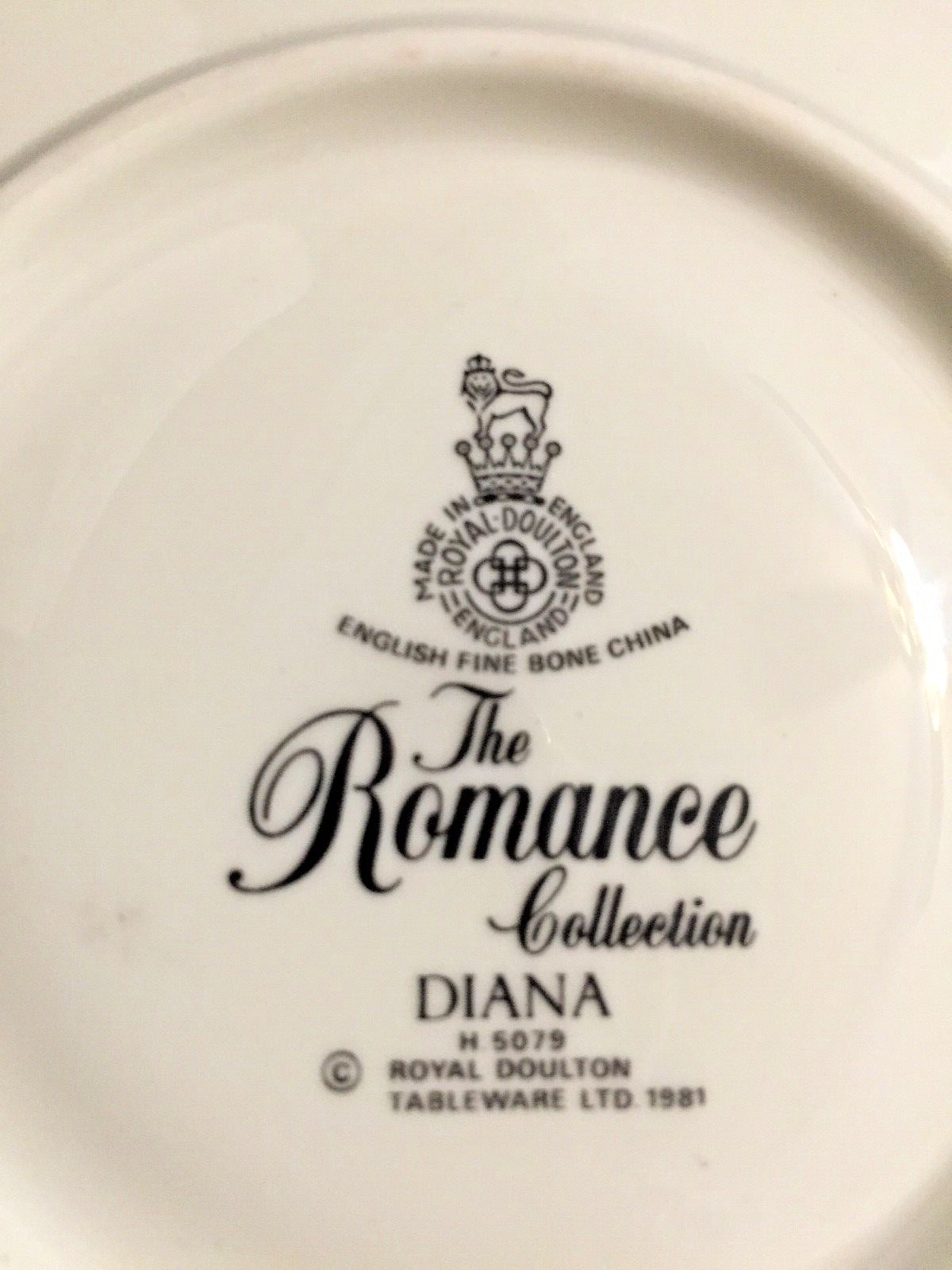 Royal Doulton Diana Cup and Saucer, Pastel Flowers, Platinum Trim,  Mint