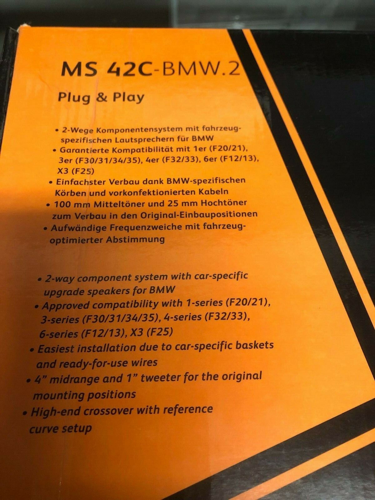 MATCH MS 42C-BMW.2 2-way component speaker system designed for select BMWs
