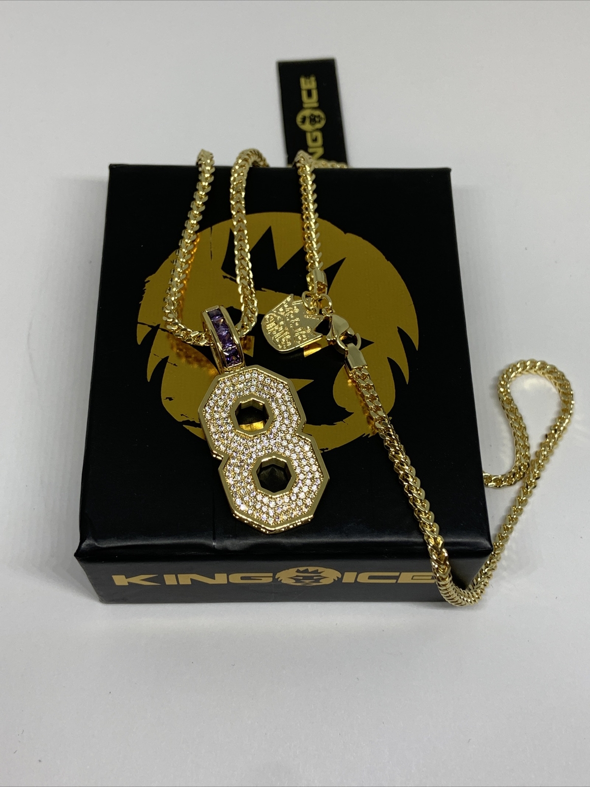 King Ice 275758 Men's Gold Black Mamba Classic Number 8