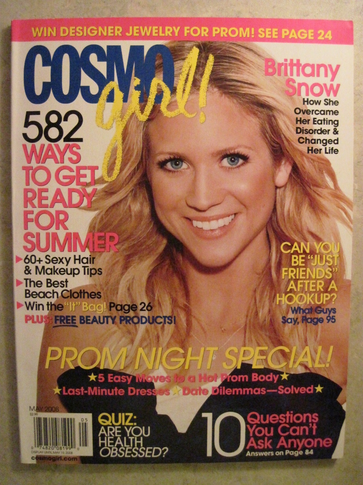 2008 May Cosmo Girl Magazine Actress Brittany Snow | eBay