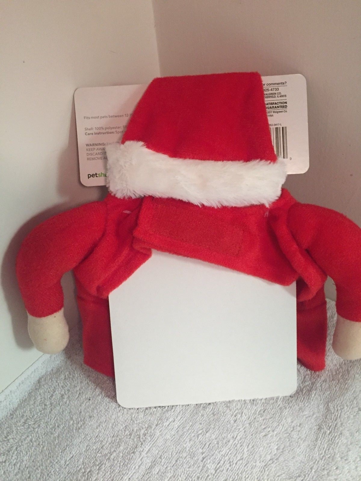 NEW Petshoppe 3D Dog Santa Christmas Costume With Coat & Hat - Extra Small/Small